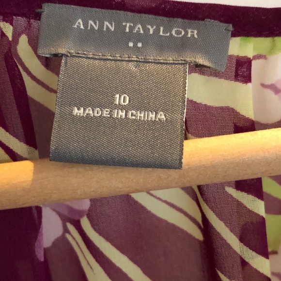 Sz10 Ann Taylor/ Loft sheer blouse - Picture 4 of 5